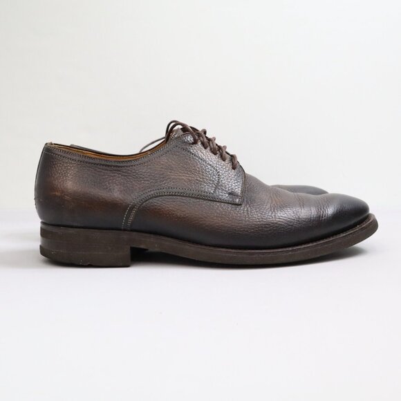 MAGNANNI FLEX Leather Brown Pebbled Leather Oxford Size 9.5 M Spain‎ LONG Laces main image 6